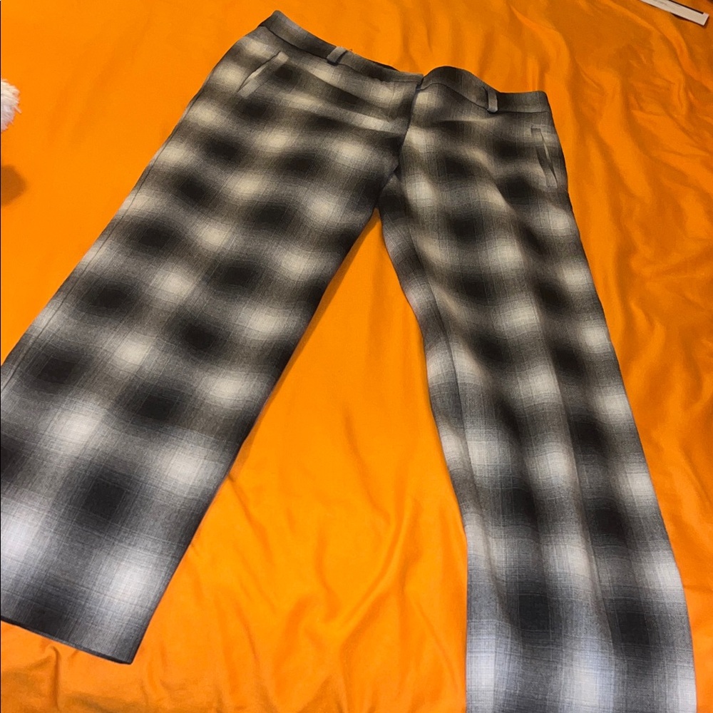 H&M Black and Gray Plaid Women's Pantsuit